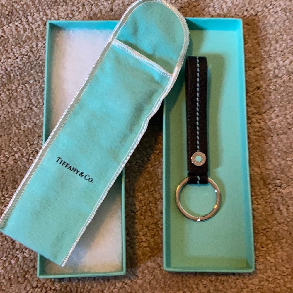 Tiffany leather- strap key chain